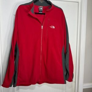 The North Face Men's Fleece Performance Jacket in Red and Gray Size XL